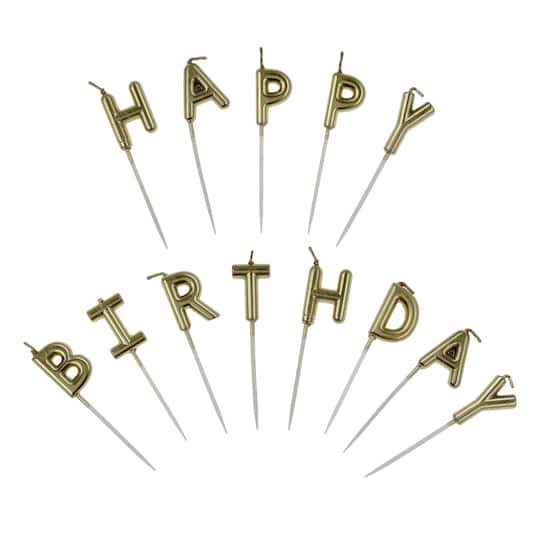 Gold Birthday Candle Set by Celebrate It&#x2122;